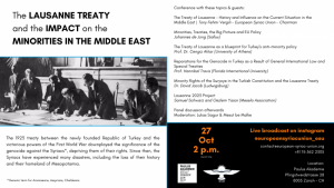 Read more about the article CONFERENCE: THE LAUSANNE TREATY AND THE IMPACT ON THE MINORITIES IN THE MIDDLE EAST